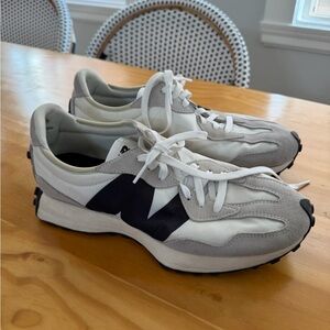New Balance Men's White and Black Sneakers